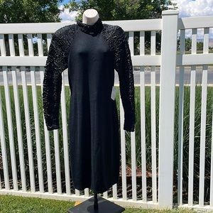 ST. John Black Knitwear Size 12 Dress NWT